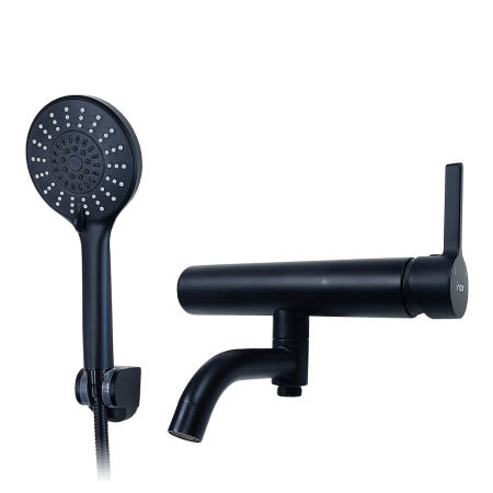 INOX JTC600BK 아이녹스 블랙 무광 스테인리스 벽붙이 샤워욕조수전