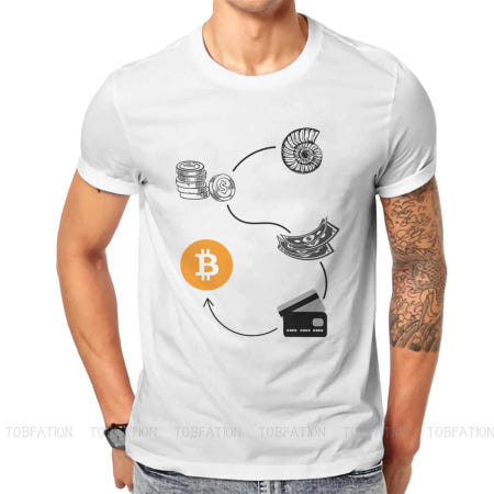 [해외]US TSHIRT 암호화 통화 암호화 광부 BITCOIN 돈 진화 TSHIRT 느슨한 그래픽 T 셔츠 하라주쿠 뜨거운 판매 OFERTAS 남자 탑