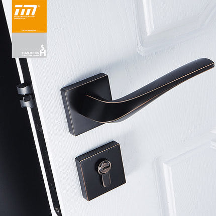 [해외]욕실 손잡이 안전 다용도 잠금장치 티엔엠블랙정음실내침실도어락가정용분체3종세트심플화장실도어핸들
