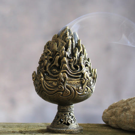 [해외]샌달우드 스틱 향 버너 구리 아로마 테라피 오일 향 버너 캔들 왁스 홈 장식 인센스홀더