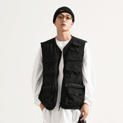 [해외]낚시조끼 다용도 조끼 현장 바부스 패션 기능성 전략 베스트 남녀 표 멀티 포켓 카고