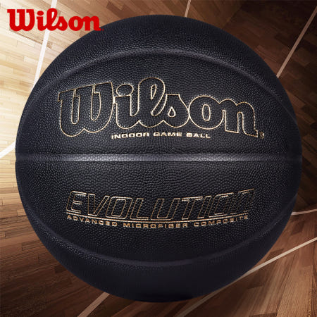 [Wilson][해외]NBA NCAA 윌슨 농구공 에볼루션 블랙에디션 마이크로화이버 PU 7호 실내외 한정판