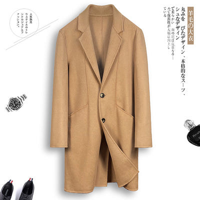 [해외]남자명품코트 수입코트 핸드메이드 정장코트 가을겨울 남성 코트 알바카 알파카 양면 캐시미어 모직
