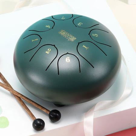 [해외]텅드럼 자연 스틸 드럼 키트 혀 드럼 6 인치 8 튜닝 팬 명상 음악치료 손드럼  296