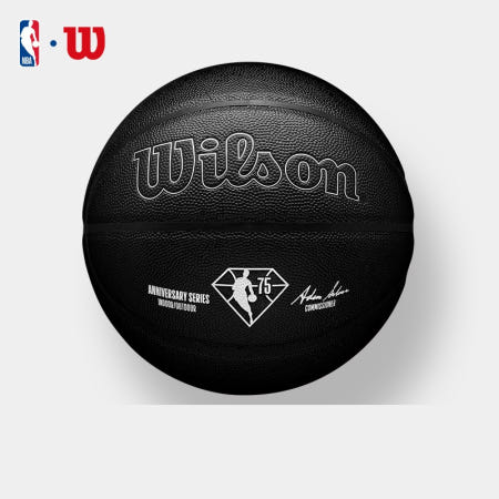 [Wilson][해외]NBA NCAA 윌슨 농구공 75주년 기념 한정판 시리즈 PU 7호 블랙 WZ2006902CN7
