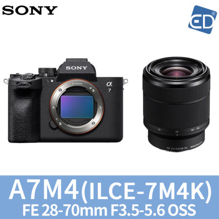 소니정품 미러러스 A7M4K FE 28-70mm F3.5-5.6 OSS렌즈포함/ILCE-7M4K/A7IV/액정필름/ED