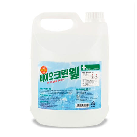 뿌리는 소독제 바이오 크린웰 4L 소독 약 살균 세척 수