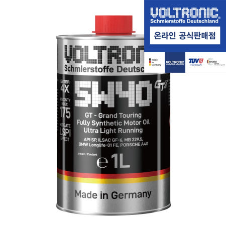 VOLTRONIC 5W40 GT 합성엔진오일 1L (초경량레이싱용) 504 507