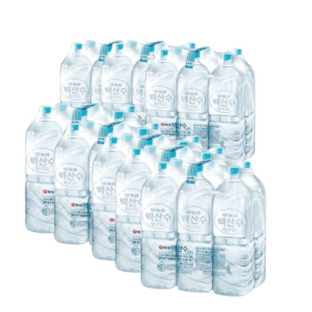 농심 백산수 2L X48 병 미네랄워터 생수 무라벨