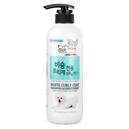 포켄스 포비스 비숑프리제 전용 강아지 곱슬털 엉킨털 샴푸 린스 550ml