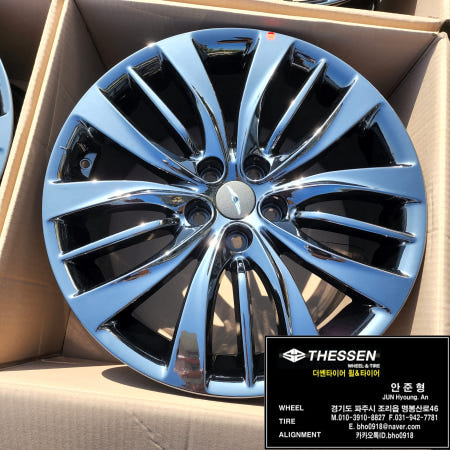 [중고타이어]G80(g330) 19인치 순정 도색휠 티탄크롬 한대분