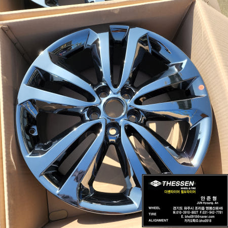 [중고타이어]기아 올 뉴 카니발 19인치 [A9310] 복원 순정 휠 티탄크롬