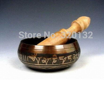 [해외]구리 황동 공예 네팔 올드 요가 티베트어 노래 그릇 히말라야 손 망치 차크라 명상 9mm