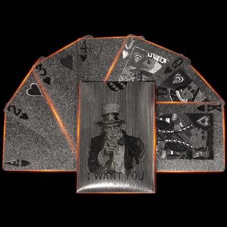 [해외]K 골드 호일 샘 초상화 커   텍사스 바카라 보드 게임 매 트릭