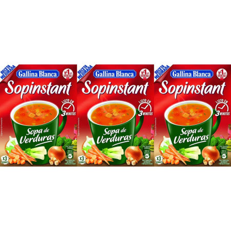 [해외]GallinaBlanca 갈리나블랑카 소핀스턴트 베지터블 야채 수프 크루톤 48g 3팩
