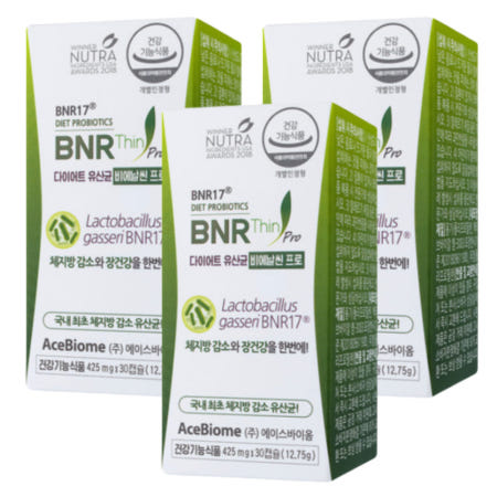비에날씬 프로 다이어트 유산균 BNR17 김희선 홈쇼핑 425mg x 30캡슐 3개