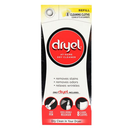 [해외]Dryel At-Home Dry Cleaner Refill Kit 미국 드라이엘 홈 드라이 클리닝 리필 키트 8개입 1팩