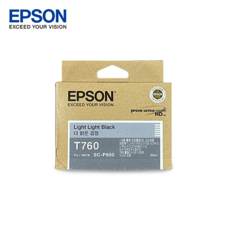 엡손 Epson SC-P600 정품 잉크 T7609 더 밝은검정 25ml