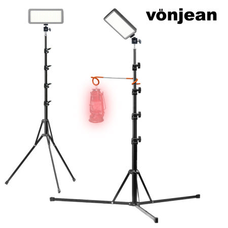 [본젠]LT-220F 캠핑 차박 여행 조명 랜턴 폴딩 스탠드 SET [Max 220cm / LED라이트 카메라 액션캠 미니빔 등]