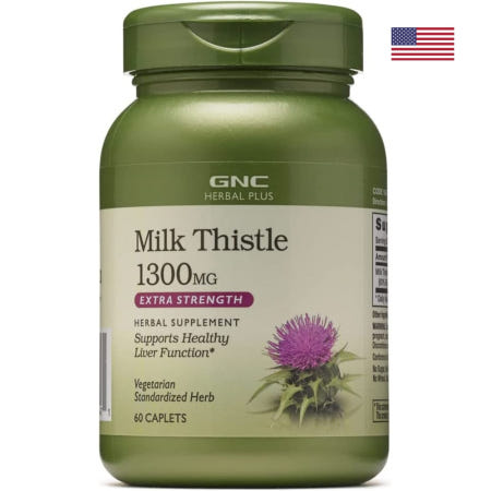[해외]GNC Herbal Plus 밀크씨슬 1300mg 실리마린 60정 60일분 말토덱스트린