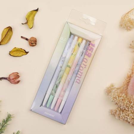 (에픽스토어) 모나미 153 아로마 5본세트 0.5 유성볼펜