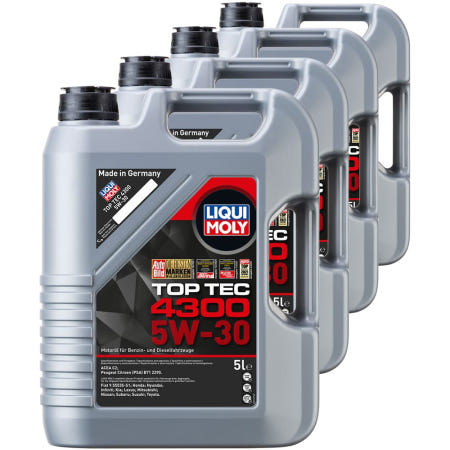 [해외]리퀴몰리 탑텍 4300 5w30 5L x 4통 liqui moly top tec