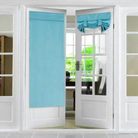 [해외][무료배송]블랙 아웃 프렌치 도어 커튼 개인 정보 보호 창 그늘 커튼 파티오 커튼 열 절연 에너지 절약 커튼 드레이프