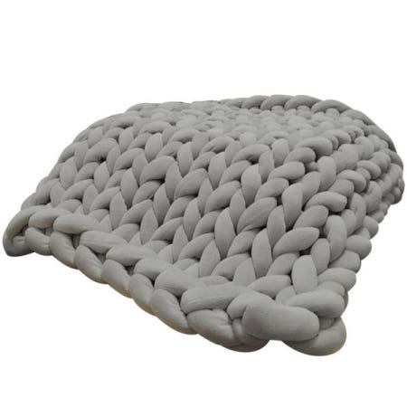 [해외][무료배송]슈퍼 청키 원사 부드러운 여분의 면화 세척 가능한 튜브 부피가 큰 거대한 원사 손 뜨개질 익스트림 DIY 팔 뜨개질 러그