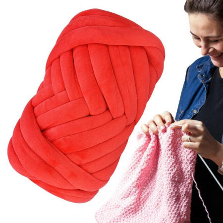 [해외][무료배송]청키 코튼 원사 거대한 원사 핸드 니트 담요 DIY 거대한 부피가 큰 원사 애완 동물 집 담요 현관 매트 만들기위한 1 롤 20 야드