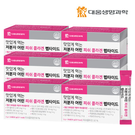 대웅생명과학 맛있게 먹는 저분자 어린 피쉬 콜라겐 펩타이드 30포, 6개
