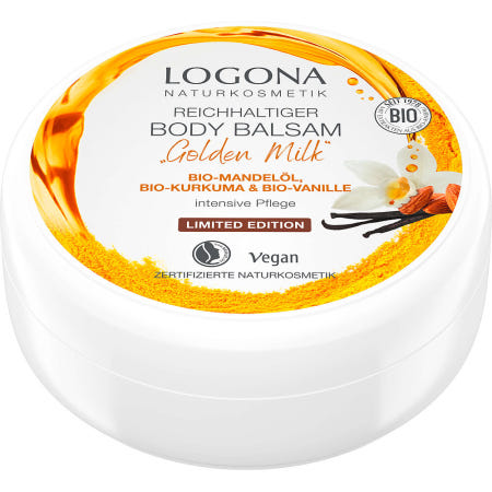 [해외]로고나 리치 바디밤 골든밀크 유기농 아몬드 오일 강황 바닐라향 150ml logona