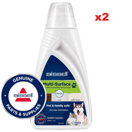 [해외]Bissell 2550 다중 표면 애완동물 먼지용 세정제 페브리즈향 1L 2개입