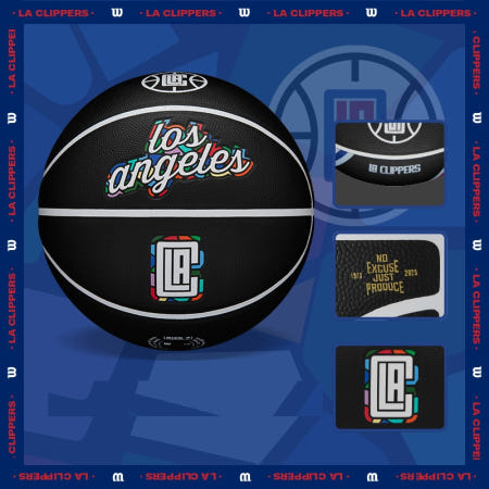 [Wilson][해외]NBA 윌슨 농구공 76주년 한정판 시티시리즈 LA 클리퍼스 PU 7호 실내외