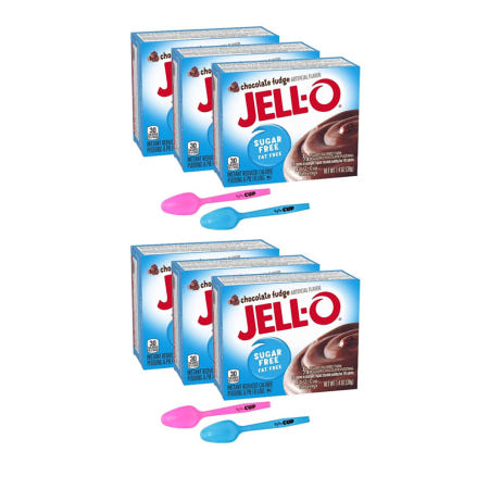 [해외]Jell O Instant Pudding Pie Filling Mix 젤로 초콜릿 퍼지 인스턴트 푸딩 앤 파이 필링 믹스 39g 6팩