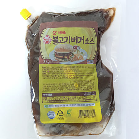 오뚜기 오쉐프 불고기버거소스 2KG