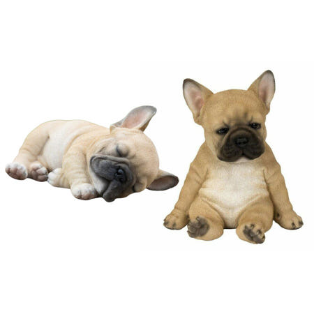 [OTHER][해외]프렌치 불독 불도그 졸린 잠자는 강아지 동물 모형 장식 피규어