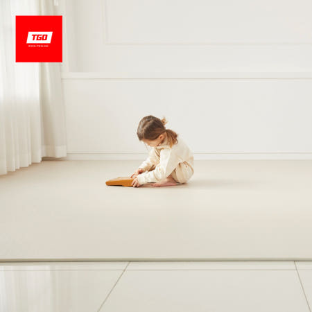 티지오매트 층간소음 우다다 롤매트 거실 아기 퍼즐 폴더 놀이방 모던크림 14T 110cm