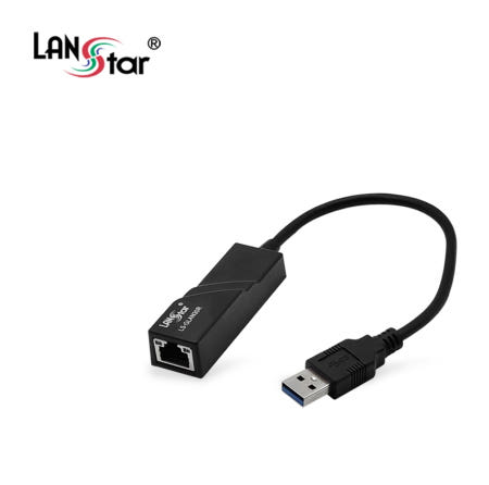 LANstar 노트북 랜카드 USB3.0 랜 젠더 블랙 LS-GLAN30R