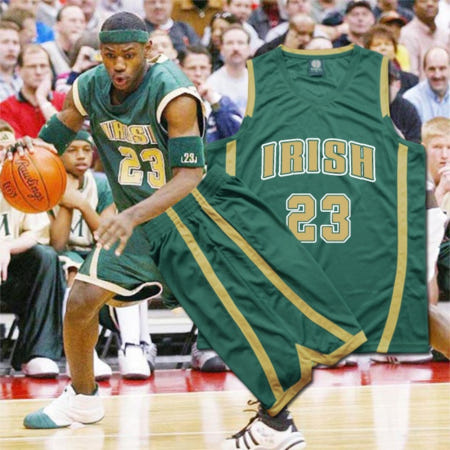 [해외]르브론 제임스 고등학교 농구 유니폼 저지 세인트 빈센트 세인트 메리 아일랜드 IRISH NBA NCAA 경기 트레이닝 복