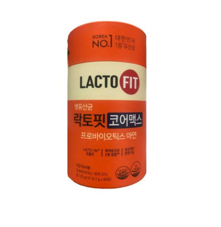 종근당건강 락토핏 생유산균 코어맥스 2g x60포 1통 생유산균 프로바이오틱스 아연