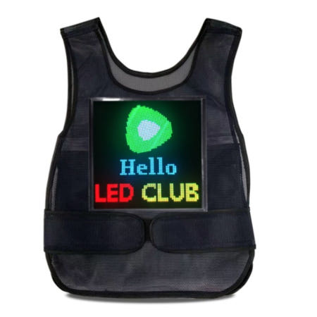 [해외]LED 조끼 스크린 광고 디스플레이 홍보용 LOGO 광고 사이트 맞춤 로고 단체 적업복
