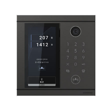 [COMMAX]코맥스 DRC-77MBL 비밀번호 카드 핸즈프리 다크실버 로비폰 공동현관