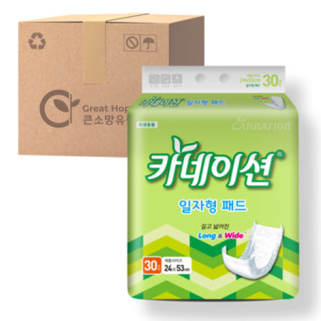 카네이션 일자형 기저귀 일반(s1) 30매x4팩 (120매) 성인용기저귀
