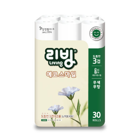 삼정펄프 리빙 에코스마일 22m 30롤 화장지