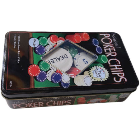 [China][해외]프로페셔널 포커칩 100p 세트 카지노 지름 4cm 칩 영문판 카드 보드 게임 청년K쇼핑