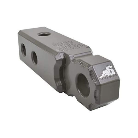 [해외]Agency 6 Recovery Shackle Block 2인치(이중 구멍) - 분말 코팅 회색 - 2인치 히치에 맞는 히치 리시버 - Made in The USA