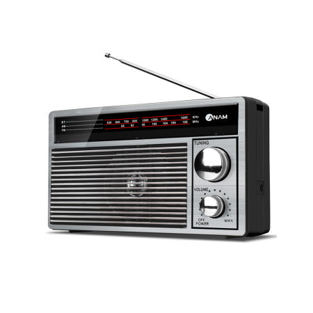 아남 R1 레트로 블루투스 스피커 FM 라디오