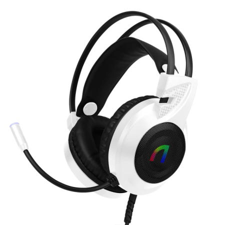 앱코 N460 가상 7.1 RGB 게이밍 헤드셋 마이크 화이트