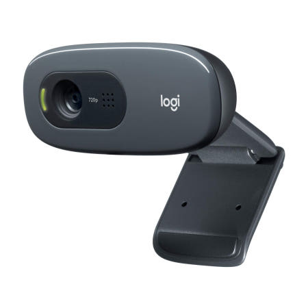 [해외]로지텍 C270 Webcam HD 720p 60+ 시야 고정 초점 노출 보정 USB 연결 소음 억제 범용 홀더 Skype FaceTime Hunouts 스트리밍 등. - 검
