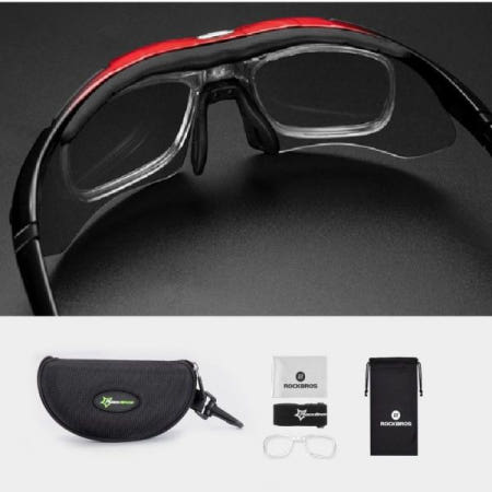 [해외]Rock Brothers  남자 여자 자전거 라이딩 고글 변색 렌즈 도수클립 포함 스포츠 선글라스 안경